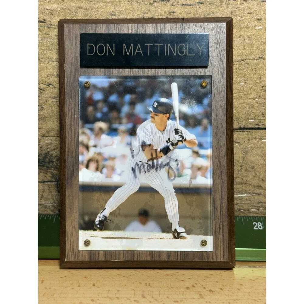 🔥🔥🔥Don Mattingly VTG Autograph Official MLB Hitting Plaque- New York Yankees